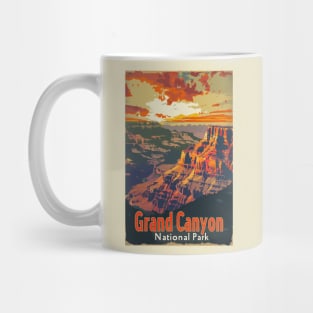 Grand Canyon National Park Vintage Travel Poster Mug